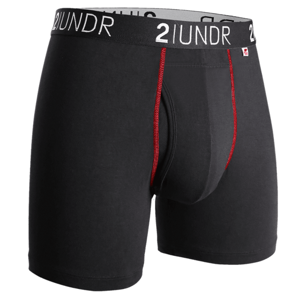 Swing Shift Boxer Brief - Black & Red - 2UNDR