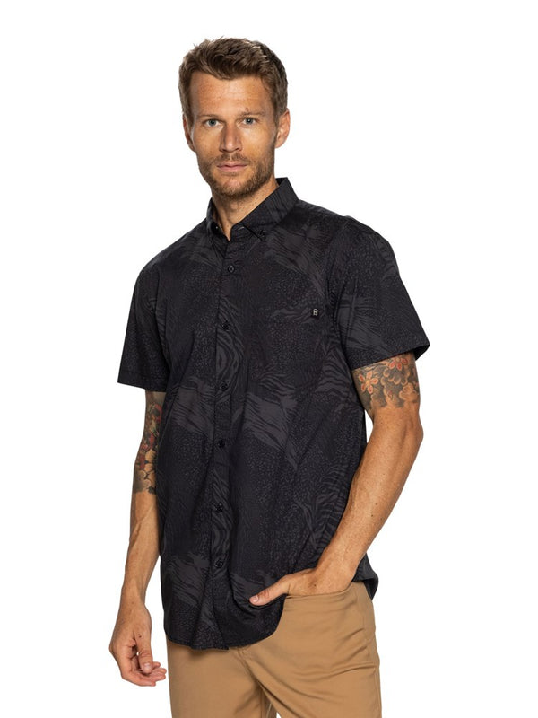 Black Safari Button Up