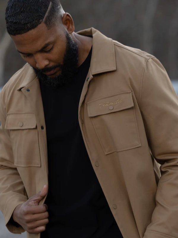 Khaki top pea coat