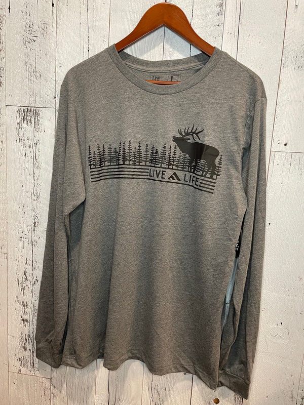 Hunt Life Longsleeve - Grey Elk